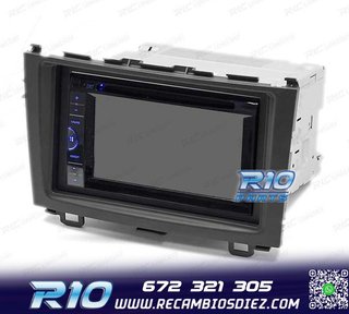 MARCO NEGRO RADIO 2-DIN PARA HONDA CR-V 07-11