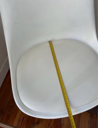 2 Silla Altas Estilo Nórdico color blanco y madera
