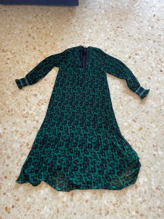 Vestido verde estampado floral