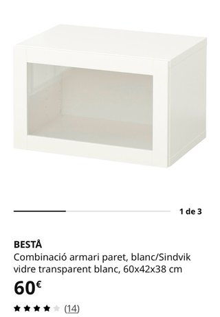 Mueble Vitrina Besta Ikea Blanco