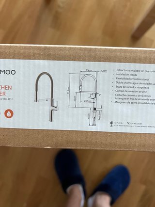 Grifo Cocina JOMOO Negro/Plata
