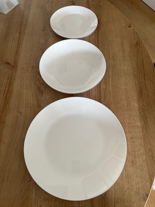 Vajilla Porcelana Blanca 12 pzas IDEALCASA