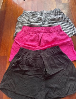 Lote 3 pantalones cortos mujer