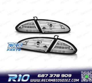 PILOTOS SEAT LEON 1P 04-09 LED FONDO CROMO