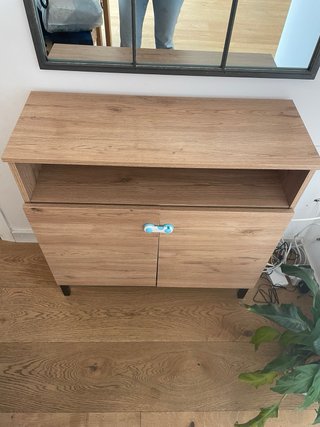 Mueble de entrada madera y metal