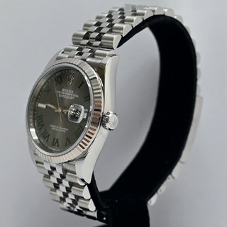 Rolex Datejust 36mm Acero Bisel Oro Blanco Wimbled
