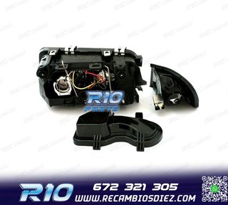 FAROS AUDI A3 8L 96-00 OJOS ANGEL FONDO NEGRO H7