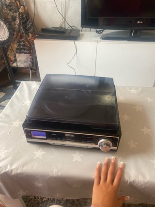 Tocadiscos Daewoo Negro/Plateado