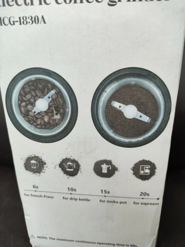 Molinillo de Café Eléctrico KYG Negro