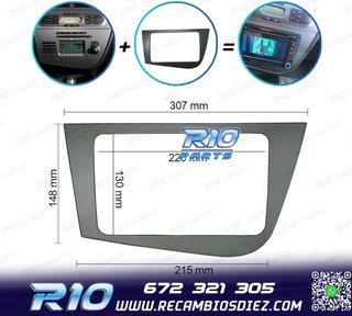 MARCO GRIS RADIO 2-DIN PARA SEAT LEON 05-12