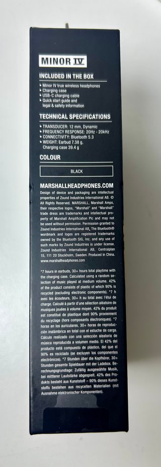 Marshall Minor IV Auriculares Bluetooth