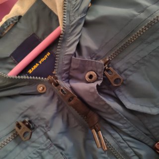 Magnífico Cortavientos Zara Azul Azafata