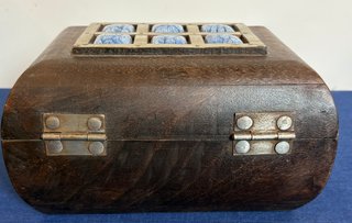 Juego Cajas Madera Decorativas Azules
