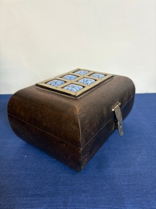 Juego Cajas Madera Decorativas Azules