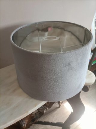 Tulipa terciopelo gris para lámpara