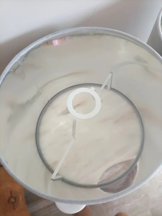 Tulipa terciopelo gris para lámpara