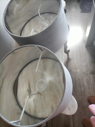 Tulipa terciopelo gris para lámpara