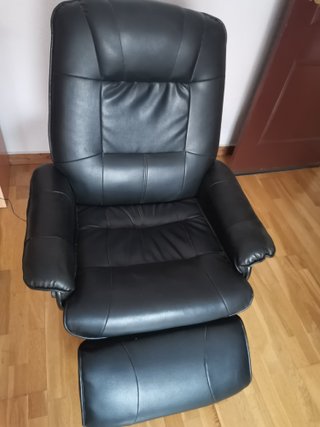 Sillón de masaje piel sintética negro
