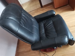Sillón de masaje piel sintética negro