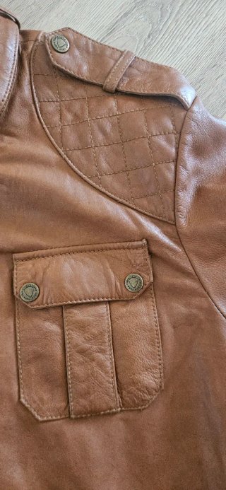 Chaqueta de cuero de cordero nueva