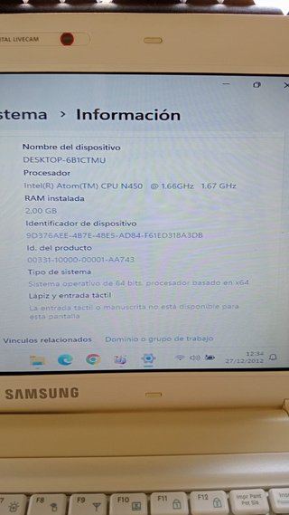Portátil Samsung N150 Beige/Blanco