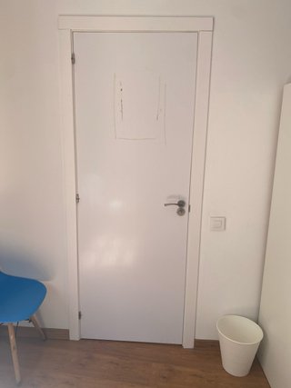 Puerta blanca completa