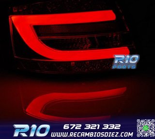 PILOTOS AUDI A6 C6 04-08 SEDAN LED NEGROS 7PIN