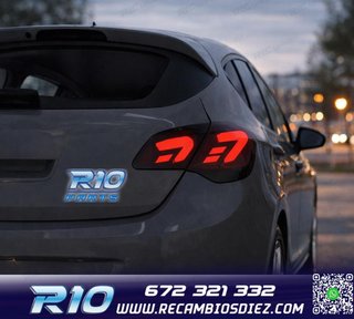 PILOTOS PARA OPEL ASTRA J 09-15 FULL LED NEGRO AHUMADO