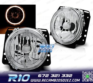 FAROS OJOS ANGEL PARA VOLKSWAGEN VW GOLF II 83-91 CROMADOS