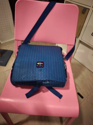 Trona de viaje para bebé azul peces
