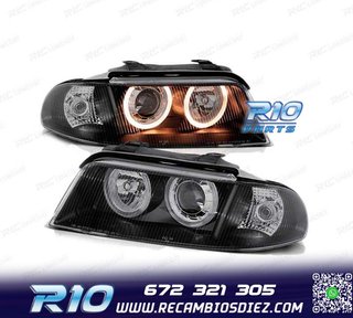 FAROS OJOS ANGEL AUDI A4 99-00 FONDO NEGRO