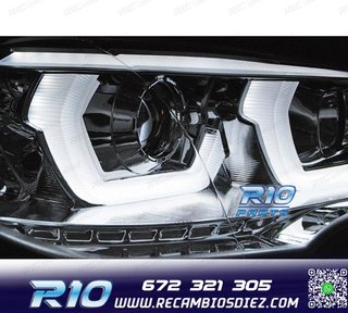 FAROS BMW X5 E70 07-13 LED OJOS ANGEL CROMADOS