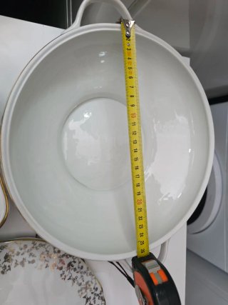 Lote de 2 Sopera y Bandeja Cuadrada Porcelana