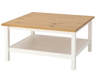 Mesa de centro cuadrada de madera