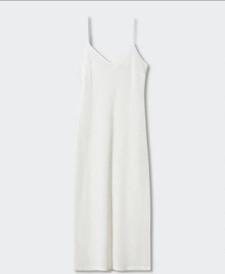 Vestido Mango Branco Malha