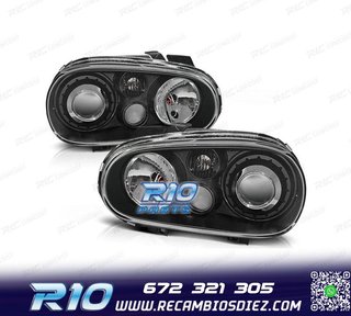 FAROS VOLKSWAGEN VW GOLF 4 LOOK R32 FONDO NEGRO