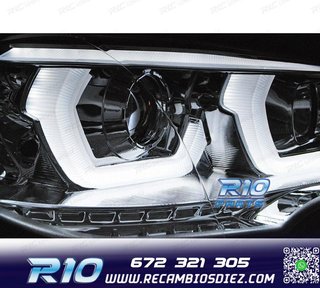 FAROS BMW X5 E70 07-13 LED OJOS ANGEL CROMADOS