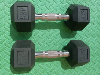 Mancuernas CrossFit  4 kilos, nuevas!