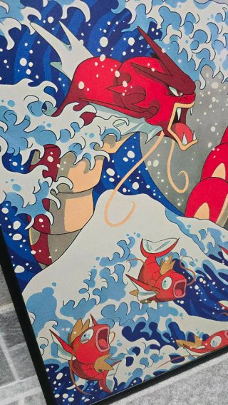 2 Poster A3 Pokémon Gyarados Kanagawa Wave