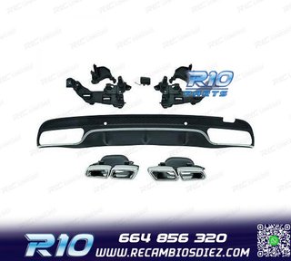 DIFUSOR MERCEDES CLASE C W205 SEDAN 14-18 LOOK AMG C63 SEDAN