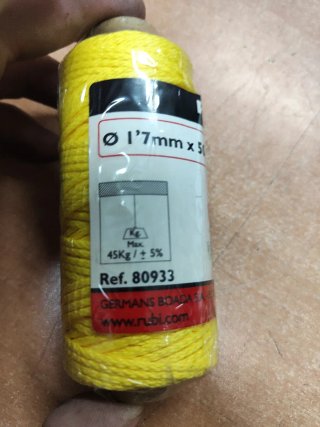 Bobina Cuerda Rubi Ø 1.7mm x 50m Ref. 80933