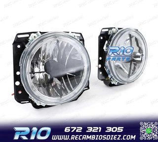 FAROS VOLKSWAGEN VW GOLF MK2 83-91 OJOS ANGEL FONDO CROMO