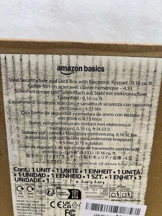 Caja Fuerte Amazon Basics Programable