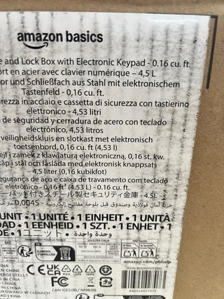 Caja Fuerte Amazon Basics Programable