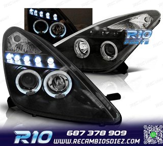 FAROS PARA TOYOTA CELICA T23 99-05 LED OJOS ANGEL NEGROS