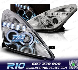 FAROS PARA TOYOTA CELICA T23 99-05 LED OJOS ANGEL CROMADOS