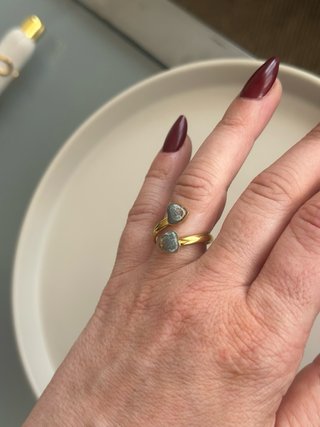 Anillo Corazón Ajustable Acero Inoxidable