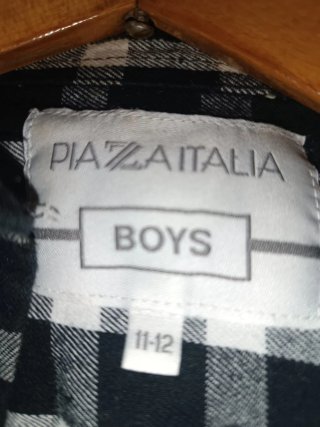 Camicia a quadri zip 11/12 anni