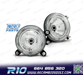 FAROS VOLKSWAGEN VW GOLF MK2 83-91 OJOS ANGEL FONDO CROMO H3