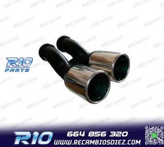 COLA ESCAPE DOBLE REDONDA ACERO INOX SEAT AUDI VOLKSWAGEN VW